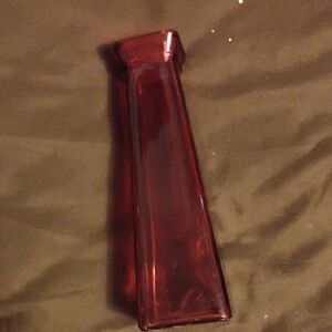 Elegant Red Glass Art Vase